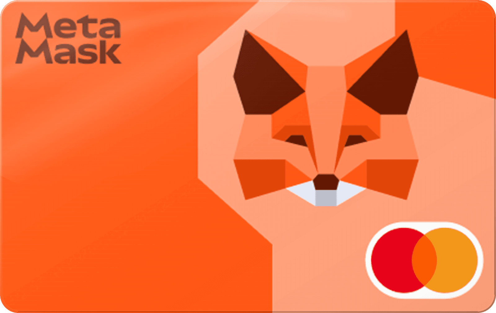 Orange MetaMask Mastercard card design