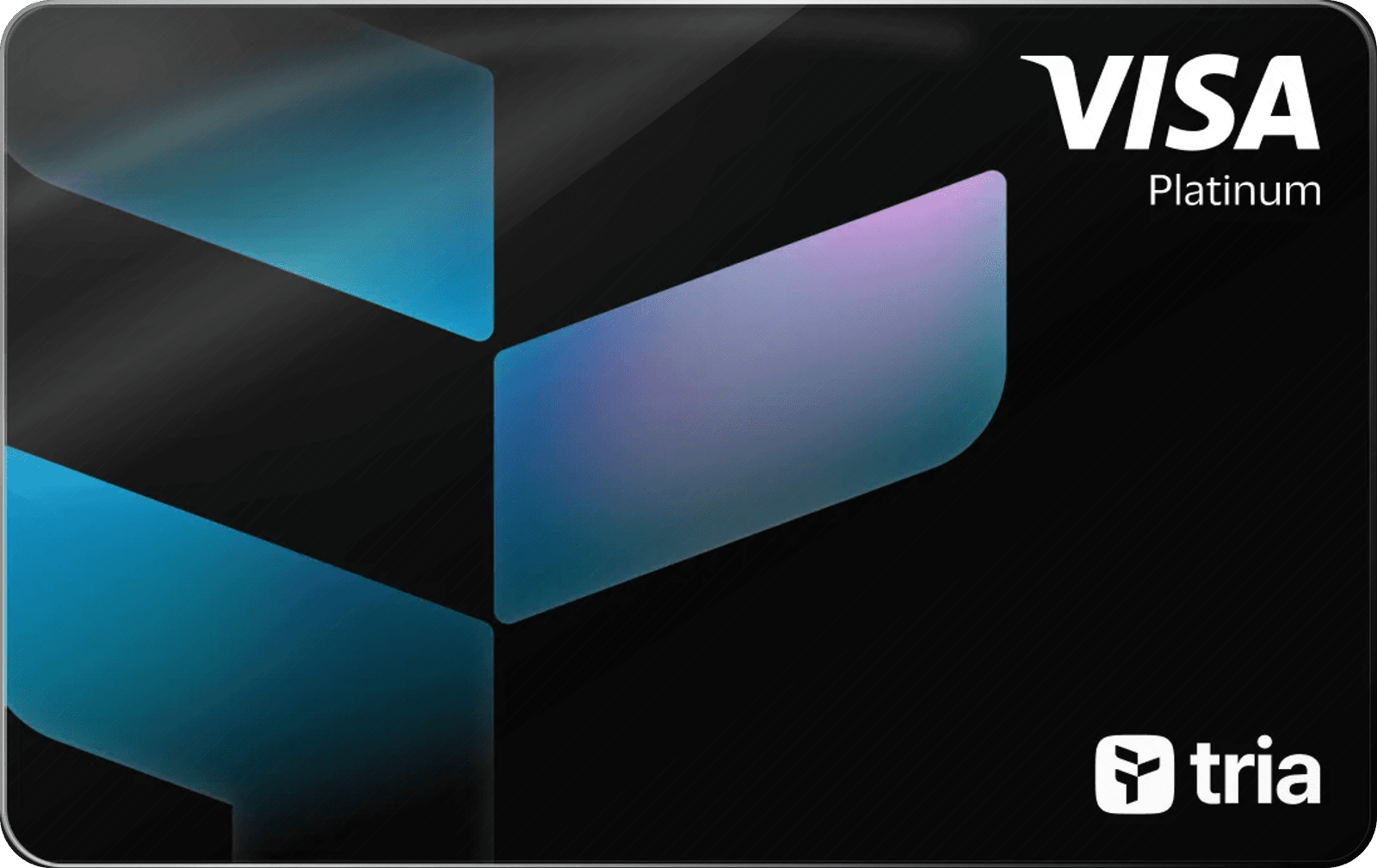Black Tria Visa Platinum virtual card design